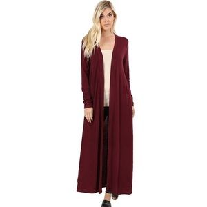 Burgundy duster NWOT